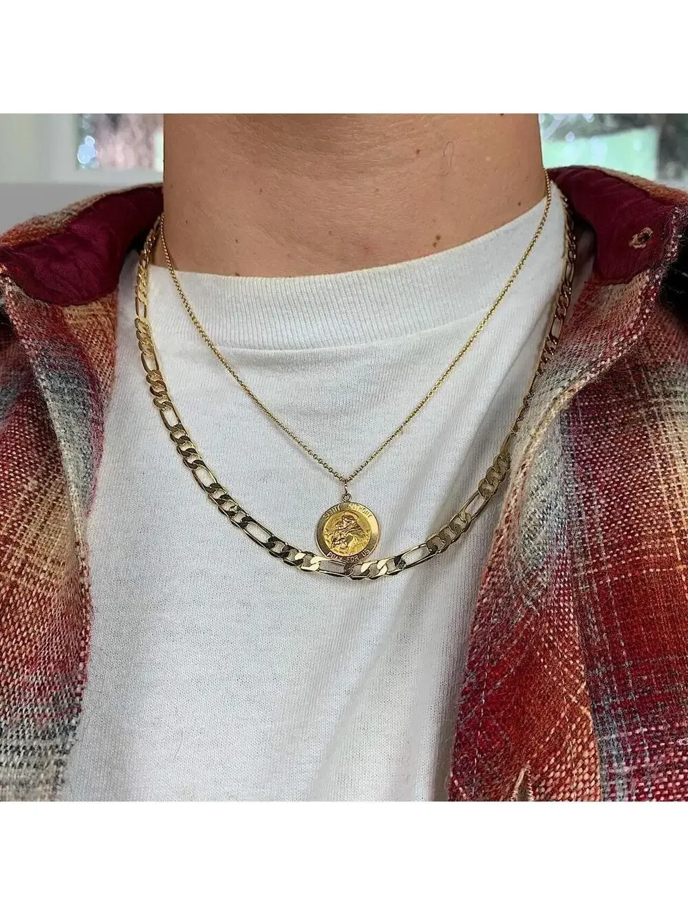 Y2K Vintage Gold Stainless Steel Chain Unisex
